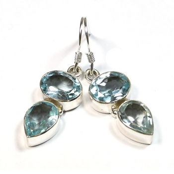 Two stone best selling 925 sterling silver earrings for girls