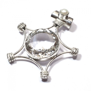 Splendid silver freshwater pearl pendant jewelry