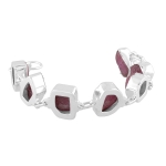 925 silver ruby rough stone bracelet