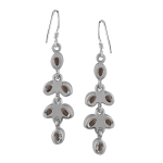 925 silver smoky quartz earrings