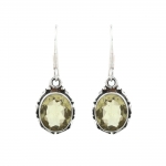 natural lemon quartz top quality pure silver drop earrings for girls