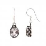 Spiritual healing clear crystal Indian gemstone necklace earrings set