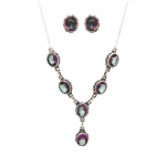 High fashion pure silver mystic topaz Indian jewellery sets