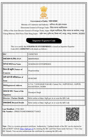certificate