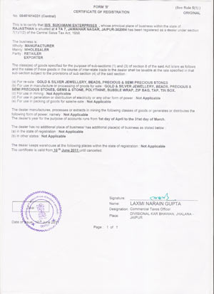 certificate
