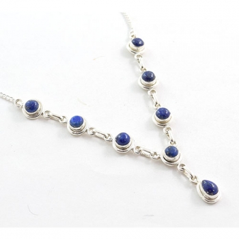 925 sterling silver blue lapis lazuli necklace