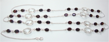 40 Inch Clear Quartz Necklace