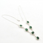 green stone everyday wear 925 sterling silver handcrafted gemstone necklace jewellery