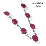 Sterling silver simple emerald quartz necklace